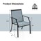 2 Piece Patio Dining Chairs with Fabric Seat and Metal Frame Suitable for Multiple Outdoor Places